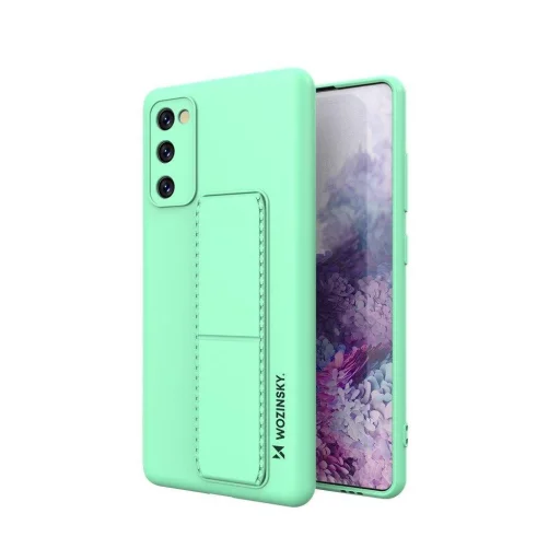 Samsung S20 FE Wozinsky Kickstand flexibilis szilikon tok menta - 1