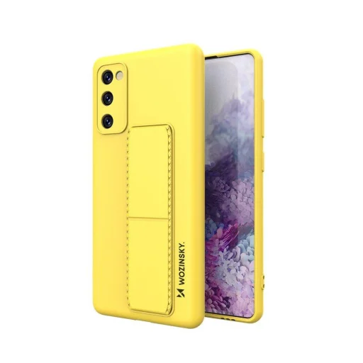 Samsung S20 FE Wozinsky Kickstand flexibilis szilikon tok citromsárga - 1