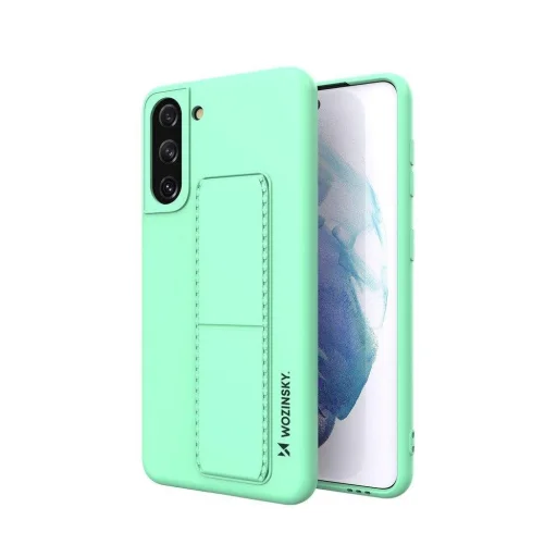 Samsung S21+ Plus Wozinsky Kickstand flexibilis szilikon tok menta - 1