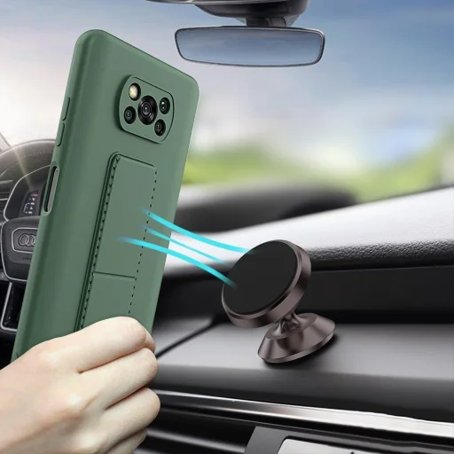 Xiaomi Poco X3 NFC / Poco X3 Pro Wozinsky Kickstand flexibilis szilikon tok piros - 5