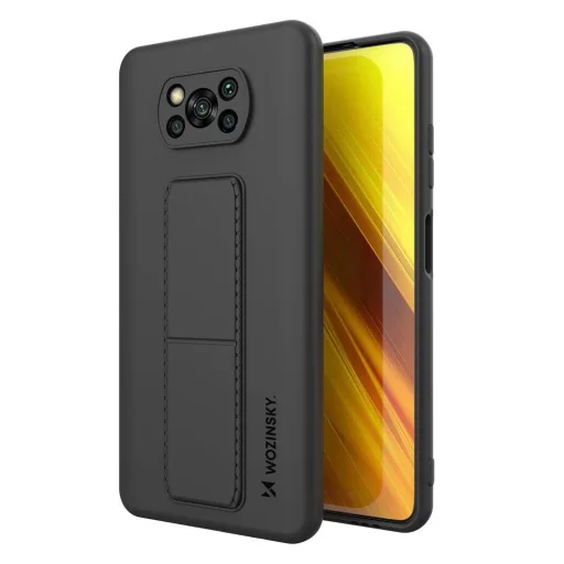 Xiaomi Poco X3 NFC / Poco X3 Pro Wozinsky Kickstand flexibilis szilikon tok fekete - 1