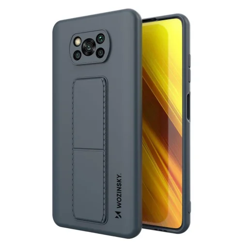 Xiaomi Poco X3 NFC / Poco X3 Pro Wozinsky Kickstand flexibilis szilikon tok sötétkék - 1