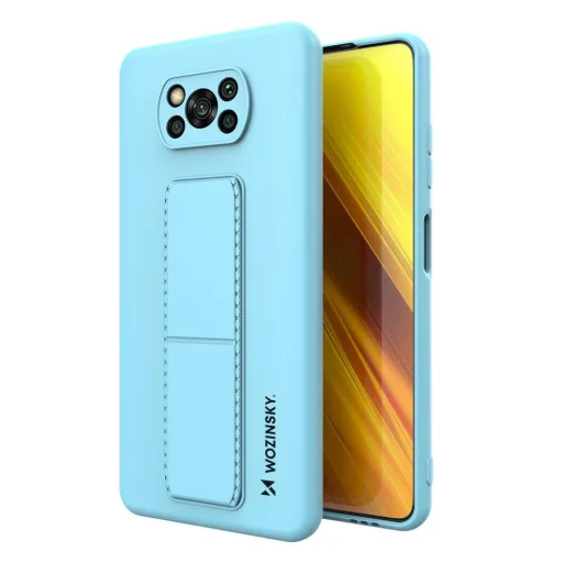 Xiaomi Poco X3 NFC / Poco X3 Pro Wozinsky Kickstand flexibilis szilikon tok világoskék - 1