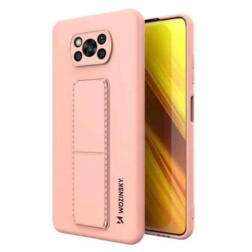 Xiaomi Poco X3 NFC / Poco X3 Pro Wozinsky Kickstand flexibilis szilikon tok pink - 1