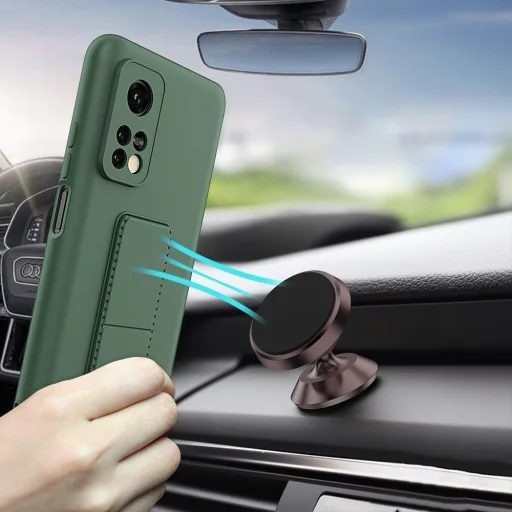 Xiaomi Mi 10T Pro / Mi 10T Wozinsky Kickstand flexibilis szilikon tok pink - 3