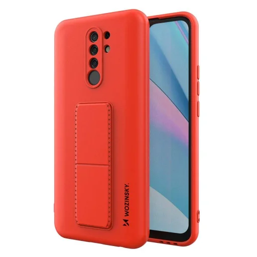 Xiaomi Redmi 9 Wozinsky Kickstand flexibilis szilikon tok piros - 1