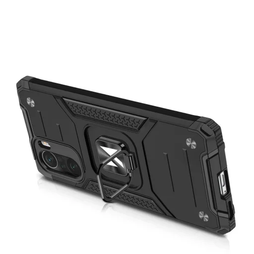 Xiaomi Redmi K40 Pro+ / K40 Pro / K40 / Poco F3 / Mi 11i Wozinsky Ring Armor Case Kickstand telefontok kék - 4