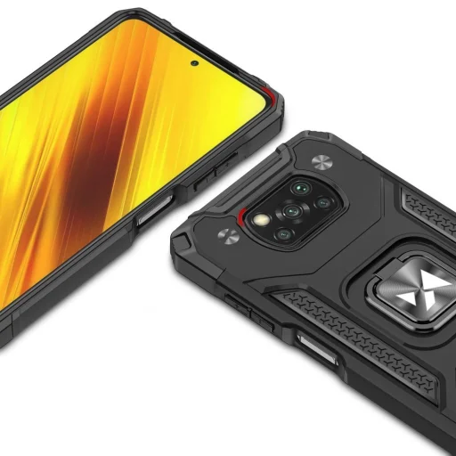 Xiaomi Poco X3 Pro / Poco X3 NFC Wozinsky Ring Armor Case Kickstand telefontok piros - 2