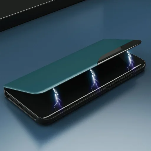 Xiaomi Mi 11 Lite 5G Eco Leather View Case intelligens fliptok piros - 2