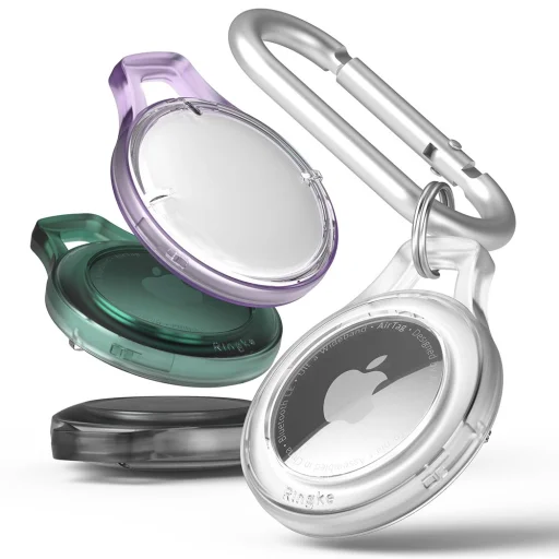 Ringke Slim Apple AirTag átlátszó tok több színnel és karabinerrel 4x Multipack - 2