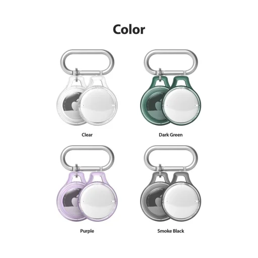 Ringke Slim Apple AirTag átlátszó tok több színnel és karabinerrel 4x Multipack - 7