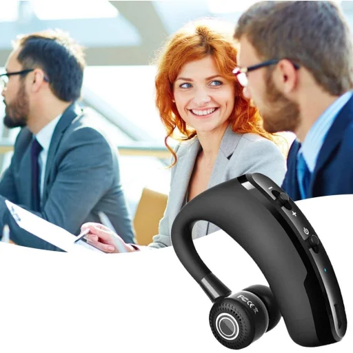 Bluetooth V9 Headset vezeték nélküli fülhallgató fekete  - 12
