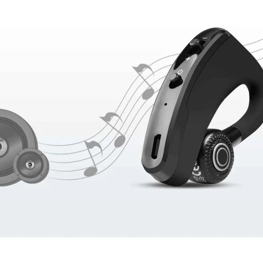 Bluetooth V9 Headset vezeték nélküli fülhallgató fekete  - 4