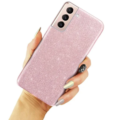 Samsung Galaxy S21+ Plus Glitter flitteres tok pink - 3