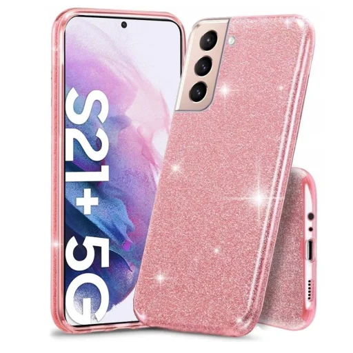 Samsung Galaxy S21+ Plus Glitter flitteres tok pink - 1
