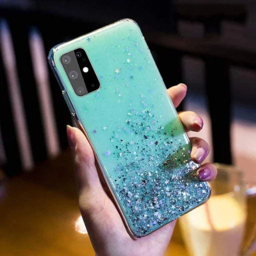 SAMSUNG GALAXY A50 / A30S Sequins csillogó flitteres tok menta - 9