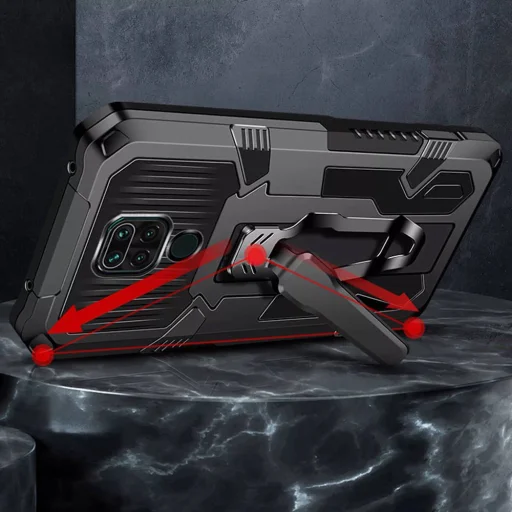 Motorola Moto G9 Play Nexeri Tank Armored tok fekete - 3