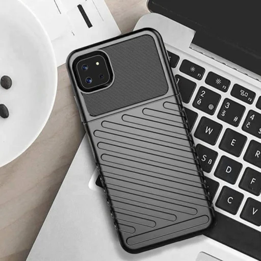 Samsung Galaxy A22 5G Thunder fokozott védelmet biztosító flexibilis TPU tok fekete - 8