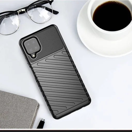 Samsung Galaxy A22 4G Thunder fokozott védelmet biztosító flexibilis TPU tok fekete - 6