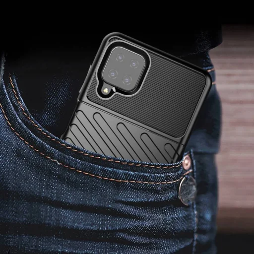 Samsung Galaxy A22 4G Thunder fokozott védelmet biztosító flexibilis TPU tok fekete - 10