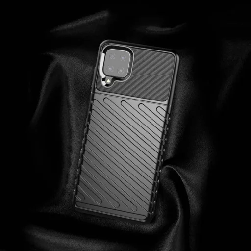 Samsung Galaxy A22 4G Thunder fokozott védelmet biztosító flexibilis TPU tok fekete - 5