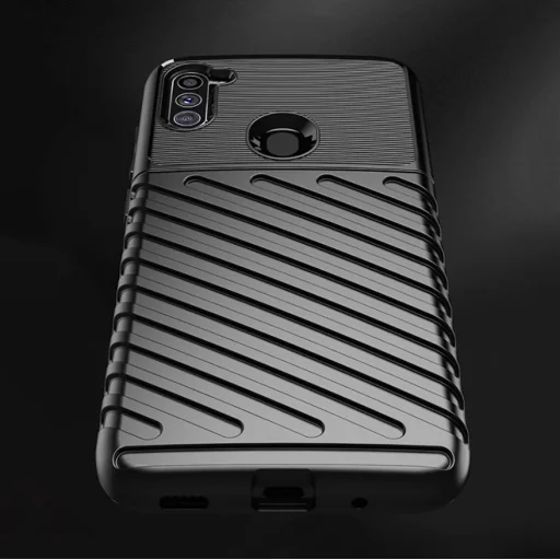 Samsung Galaxy M11 Thunder fokozott védelmet biztosító flexibilis TPU tok fekete - 7