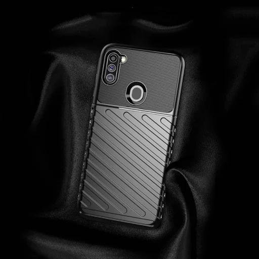 Samsung Galaxy M11 Thunder fokozott védelmet biztosító flexibilis TPU tok fekete - 4