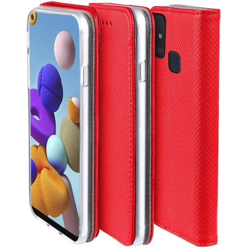 Samsung M21 Mágneses fliptok piros - 2