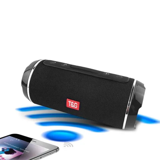 TG TG116 Vezeték nélküli bluetooth hangszóró + 3.5mm mini audio jack kábel és Micro USB kábel fekete - 7