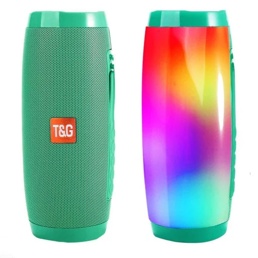 TG TG157 Vezeték nélküli bluetooth hangszóró + 3.5mm mini audio jack kábel és Micro USB kábel zöld - 1