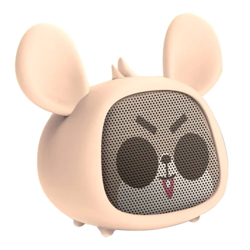Kivee Vezeték nélküli bluetooth 5.0 hangszóró egér minta/ bézs szín - 1