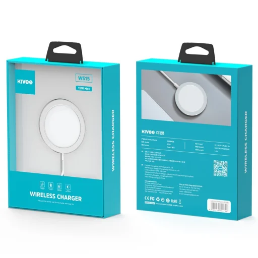 Kivee Vezeték nélküli gyorstöltő 15W fehér (KV-WS15) - 3