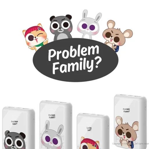 Kivee Powerbank 10000mAh USB + Micro USB + USB-C Mouse, fehér - 6