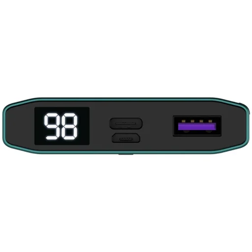 Kivee 10000mAh powerbank PD 18W USB + Micro USB + USB-C zöld (KV-PT06D) - 2