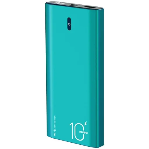 Kivee 10000mAh powerbank PD 18W USB + Micro USB + USB-C zöld (KV-PT06D) - 3