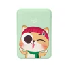 Kivee Powerbank 5000mAh USB + Micro USB Cat, zöld thumbnail
