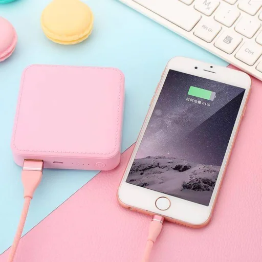 Powerbank 10000mAh USB + Micro USB pink - 8