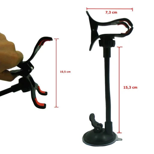 Univerzális telefontartó flexibilis karral fekete - 4