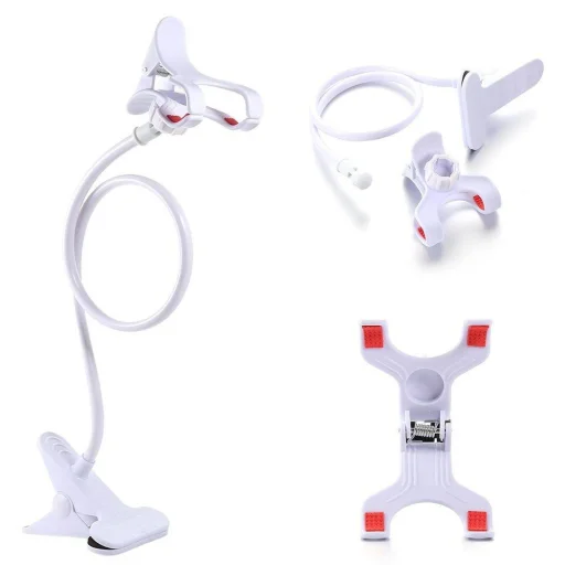 Univerzális telefontartó flexibilis karral fehér - 3