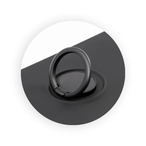 Samsung A52 4G / 5G Szilikon tok hátlapi gyűrűvel fekete - 4