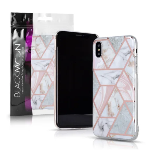 Samsung A52 4G / A52 5G Blackmoon tok geometrikus mintázattal pink - 1