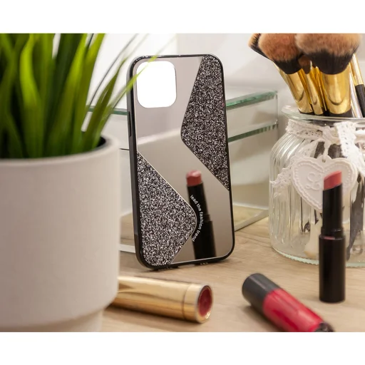 Samsung A72 S Case flitteres tok fekete - 1