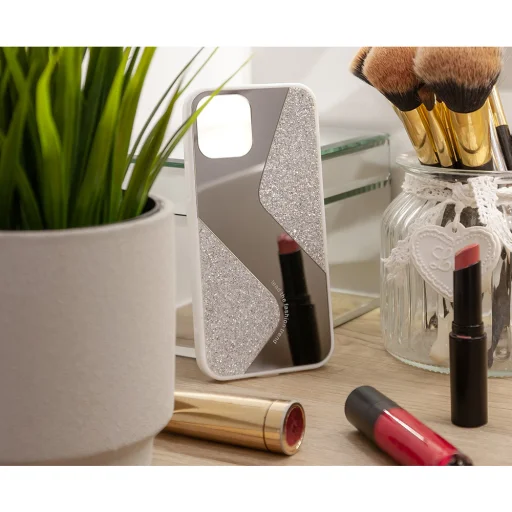 Samsung A72 S Case flitteres tok ezüst - 1