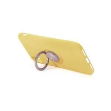 Samsung A02s Szilikon tok hátlapi gyűrűvel citromsárga