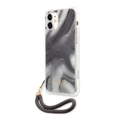 iPhone 12 mini Guess GUHCP12SKSMAGR Marble tok pánttal szürke