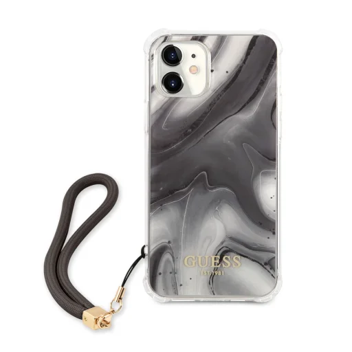 iPhone 12 mini Guess GUHCP12SKSMAGR Marble tok pánttal szürke - 5
