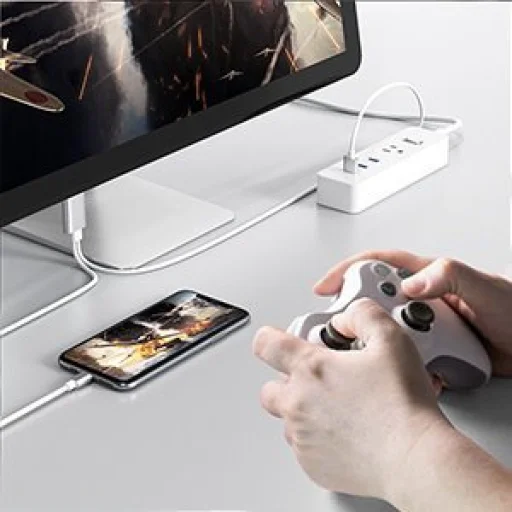 Choetech Lightning - HDMi átalakító adapter USB csatlakozóval 1.8m fehér (LH0020) - 9