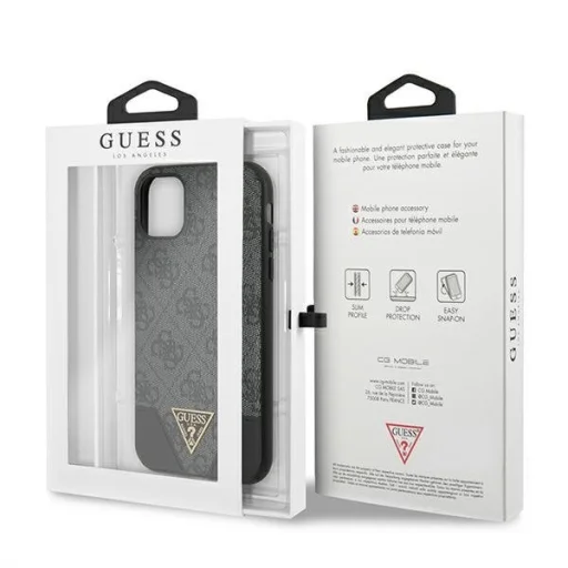 iPhone 11 Guess GUHCN61PU4GHBK 4G Triangle fekete - 8