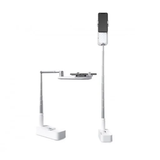 4smarts LoomiPod asztali állvány fehér LED fény és Selfie-tripod, bluetooth távírányítással, fehér - 3