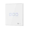 Sonoff T2EU3C-RF Három csatornás érintős villanykapcsoló Wi-Fi 433MHz Vezeték nélküli RF távirányító fehér (M0802030011) thumbnail